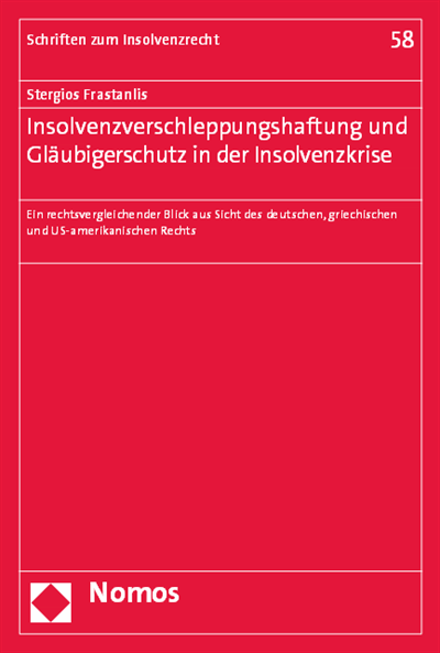 Cover des Buchs: Insolvenzverschleppungshaftung und Gläubigerschutz in der Insolvenzkrise