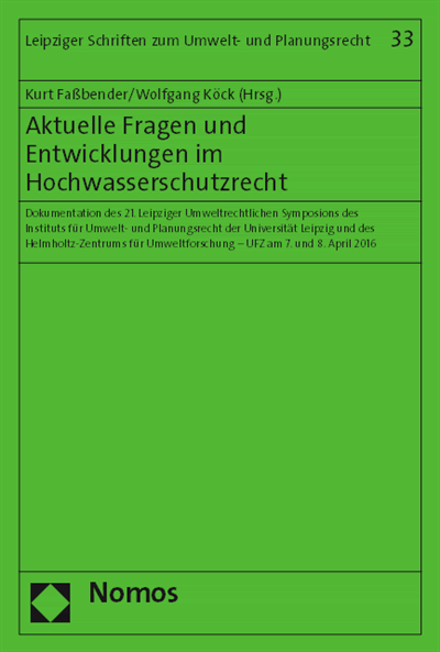 Cover des Buchs: Aktuelle Fragen und Entwicklungen im Hochwasserschutzrecht