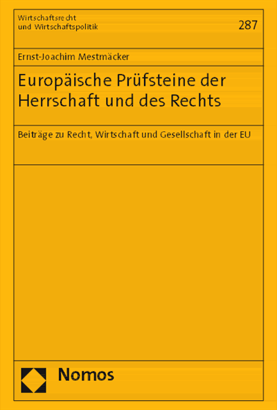 Cover des Buchs: Europäische Prüfsteine der Herrschaft und des Rechts