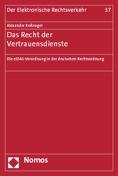 Cover des Buchs: Das Recht der Vertrauensdienste