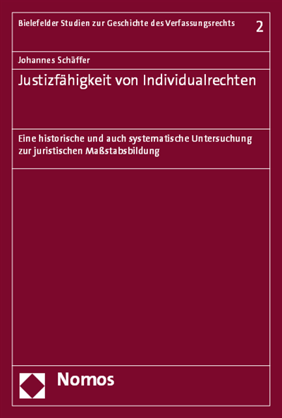 Cover of book: Justizfähigkeit von Individualrechten