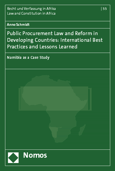 Cover des Buchs: Public Procurement Law and Reform in Developing Countries: International Best Practices and Lessons Learned