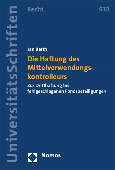 Cover des Buchs: Die Haftung des Mittelverwendungskontrolleurs