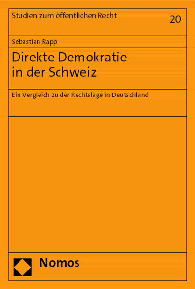 Cover of book: Direkte Demokratie in der Schweiz