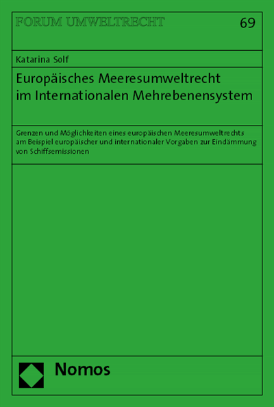 Cover des Buchs: Europäisches Meeresumweltrecht im Internationalen Mehrebenensystem