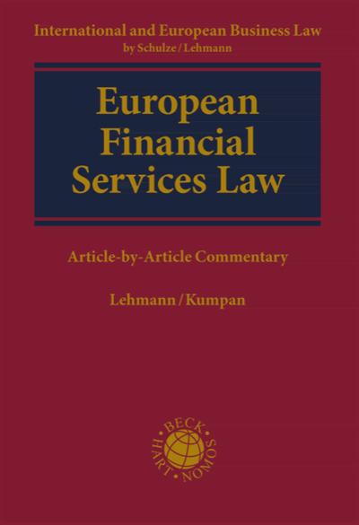 Cover of book: European Financial Services Law
