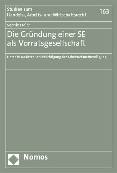 Cover des Buchs: Die Gründung einer SE als Vorratsgesellschaft