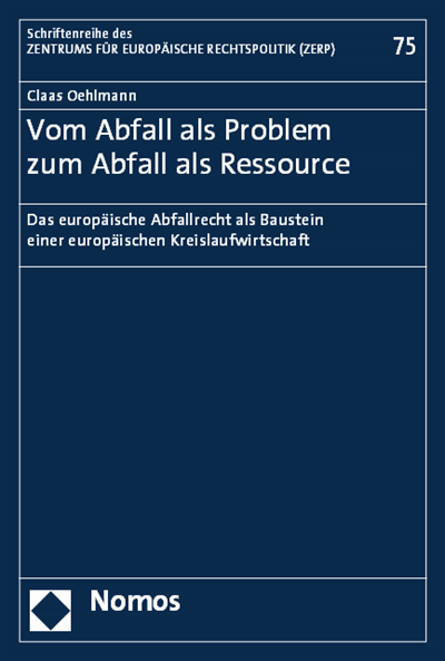 Cover of book: Vom Abfall als Problem zum Abfall als Ressource