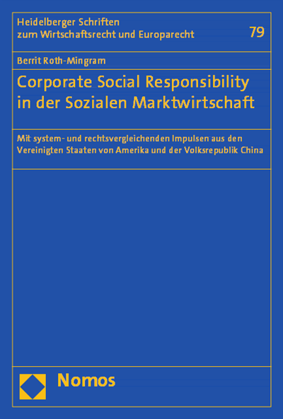 Cover of book: Corporate Social Responsibility in der Sozialen Marktwirtschaft