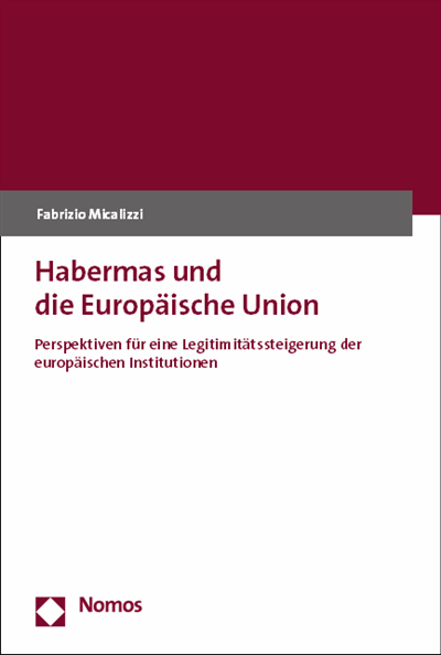 Cover of book: Habermas und die Europäische Union