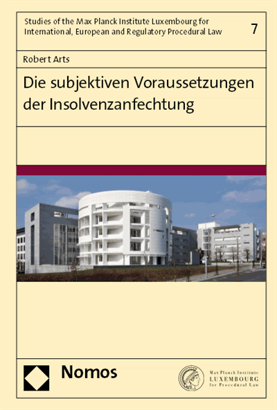 Cover des Buchs: Die subjektiven Voraussetzungen der Insolvenzanfechtung