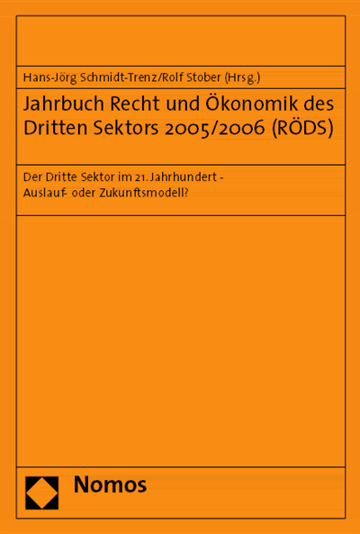 Cover of book: Jahrbuch Recht und Ökonomik des Dritten Sektors 2005/2006 (RÖDS)