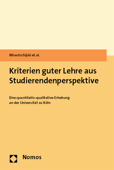 Cover des Buchs: Kriterien guter Lehre aus Studierendenperspektive