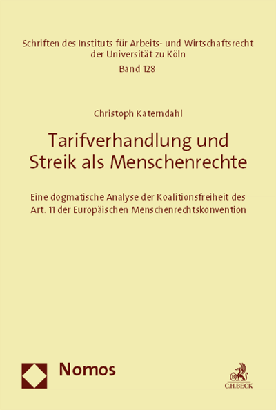 Cover des Buchs: Tarifverhandlung und Streik als Menschenrechte