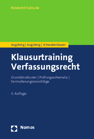 Cover des Buchs: Klausurtraining Verfassungsrecht