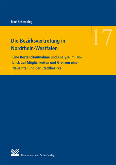 Cover of book: Die Bezirksvertretung in Nordrhein-Westfalen