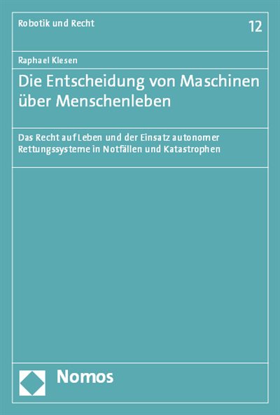 Cover of book: Die Entscheidung von Maschinen über Menschenleben