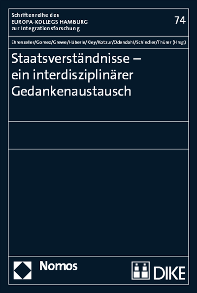 Cover of book: Staatsverständnisse - ein interdisziplinärer Gedankenaustausch