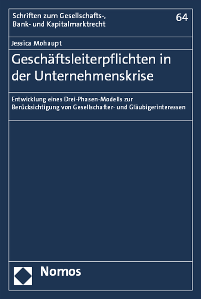 Cover of book: Geschäftsleiterpflichten in der Unternehmenskrise