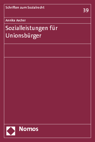 Cover des Buchs: Sozialleistungen für Unionsbürger