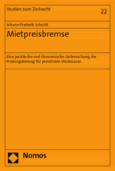 Cover of book: Mietpreisbremse