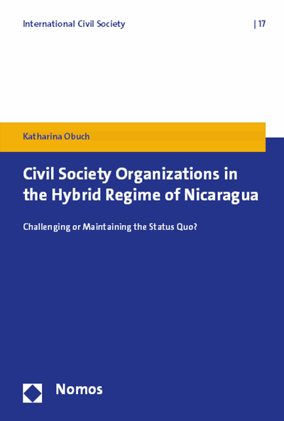 Cover of book: Civil Society Organizations in the Hybrid Regime of Nicaragua
