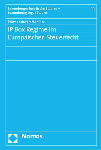 Cover des Buchs: IP Box Regime im Europäischen Steuerrecht