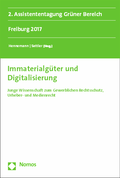 Cover des Buchs: Immaterialgüter und Digitalisierung