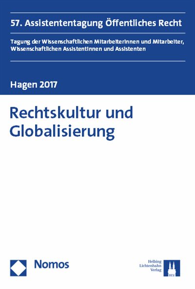 Cover des Buchs: Rechtskultur und Globalisierung