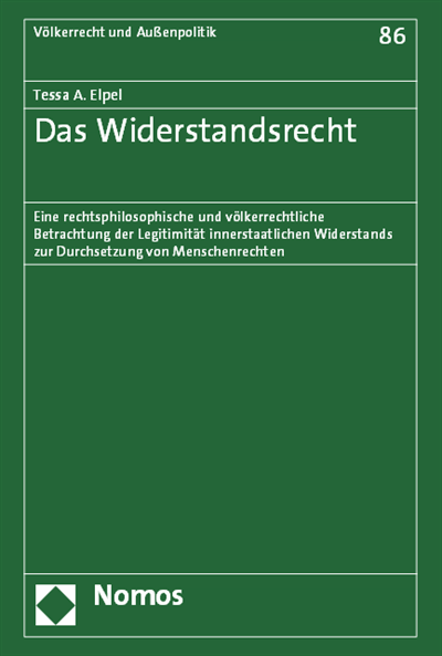 Cover of book: Das Widerstandsrecht