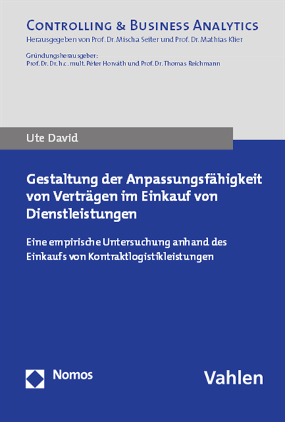 Cover des Buchs: Gestaltung der Anpassungsfähigkeit von Verträgen im Einkauf von Dienstleistungen