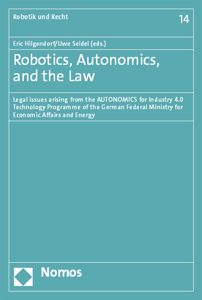 Cover of book: Robotics, Autonomics, and the Law