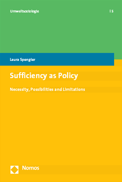 Cover des Buchs: Sufficiency as Policy