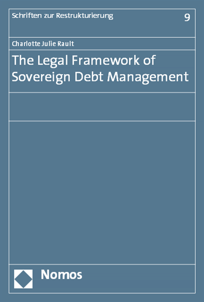 Cover of book: The Legal Framework of Sovereign Debt Management