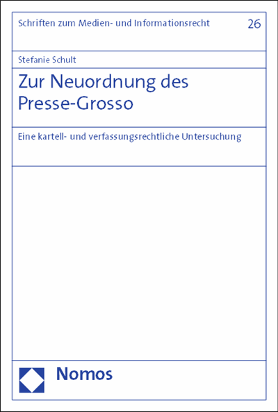Cover of book: Zur Neuordnung des Presse-Grosso
