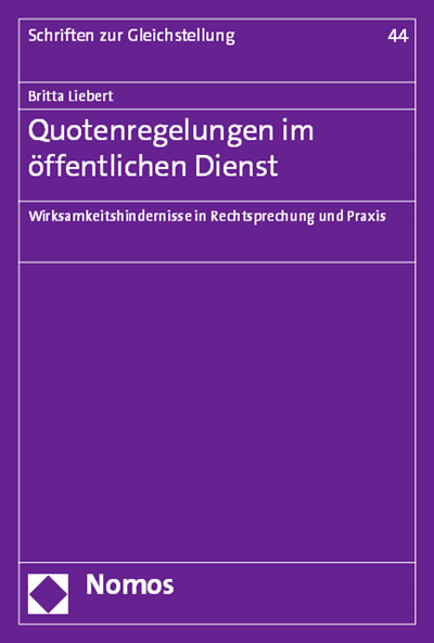 Cover of book: Quotenregelungen im öffentlichen Dienst