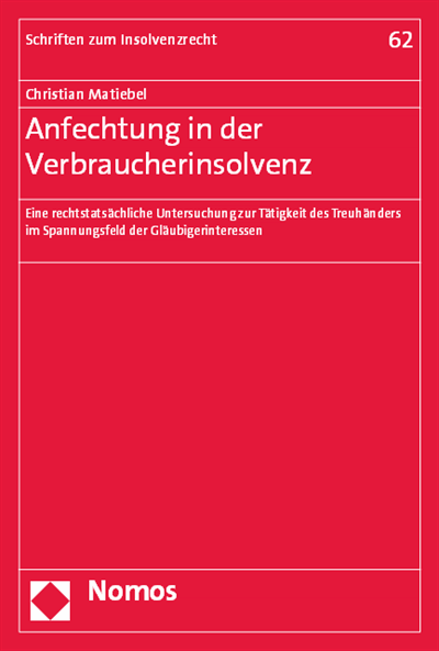 Cover des Buchs: Anfechtung in der Verbraucherinsolvenz