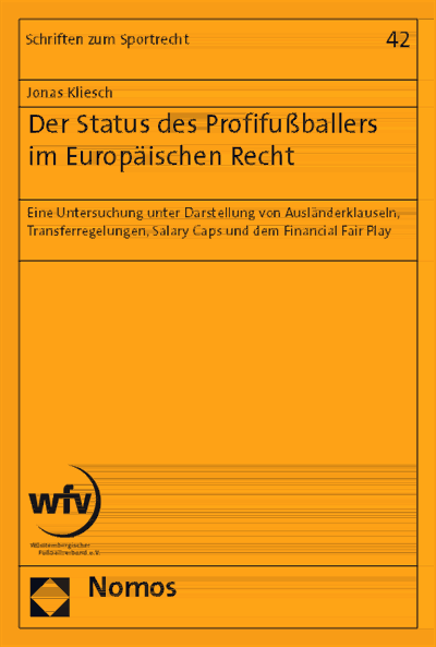 Cover des Buchs: Der Status des Profifußballers im Europäischen Recht