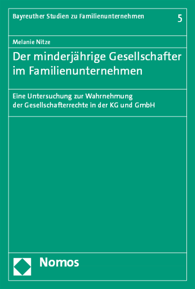 Cover of book: Der minderjährige Gesellschafter im Familienunternehmen