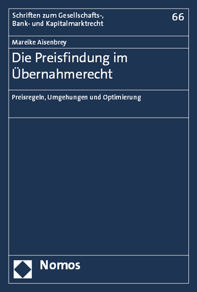 Cover of book: Die Preisfindung im Übernahmerecht