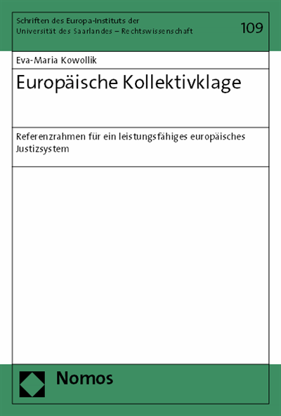 Cover of book: Europäische Kollektivklage