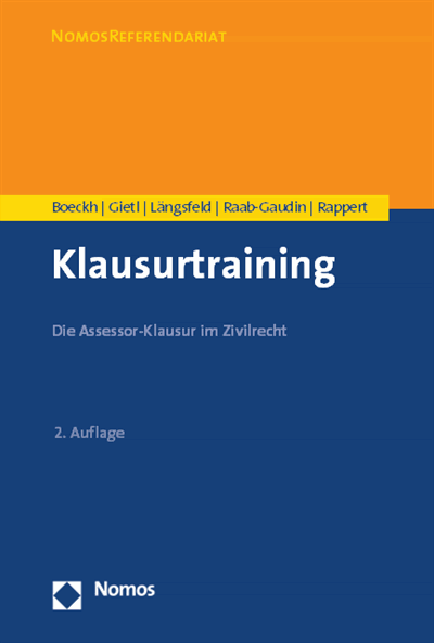 Cover of book: Klausurtraining