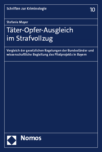 Cover des Buchs: Täter-Opfer-Ausgleich im Strafvollzug