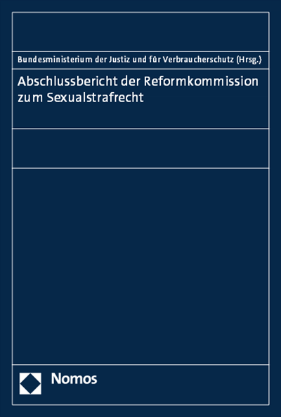 Cover des Buchs: Abschlussbericht der Reformkommission zum Sexualstrafrecht