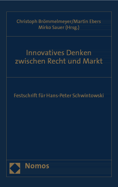 Cover des Buchs: Innovatives Denken zwischen Recht und Markt