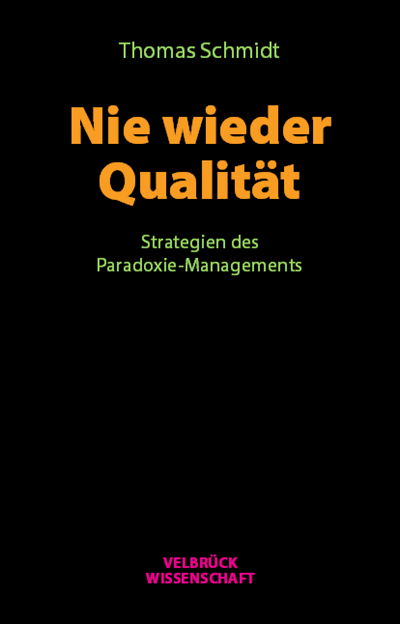 Cover of book: Nie wieder Qualität