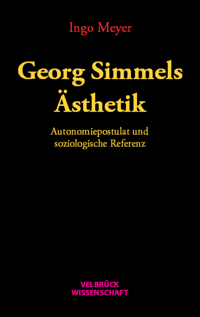 Cover of book: Georg Simmels Ästhetik