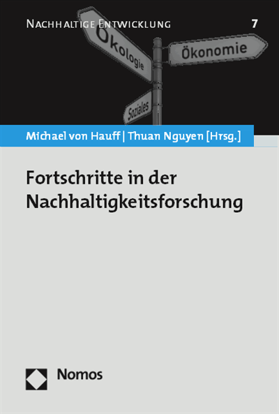 Cover of book: Fortschritte in der Nachhaltigkeitsforschung