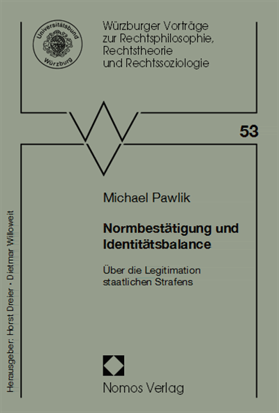 Cover of book: Normbestätigung und Identitätsbalance