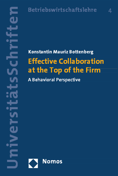 Cover des Buchs: Effective Collaboration at the Top of the Firm